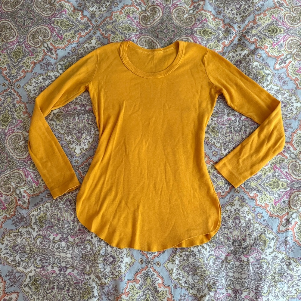 Vintage Mustard Long Sleeve Top